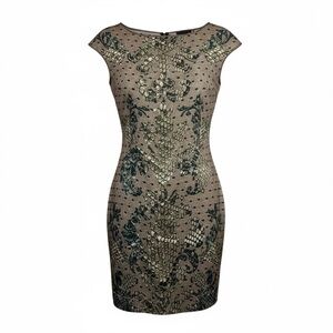 Just Cavalli Silk Snakeskin Mesh Mini Dress Python Print Italian Designer Sz 46